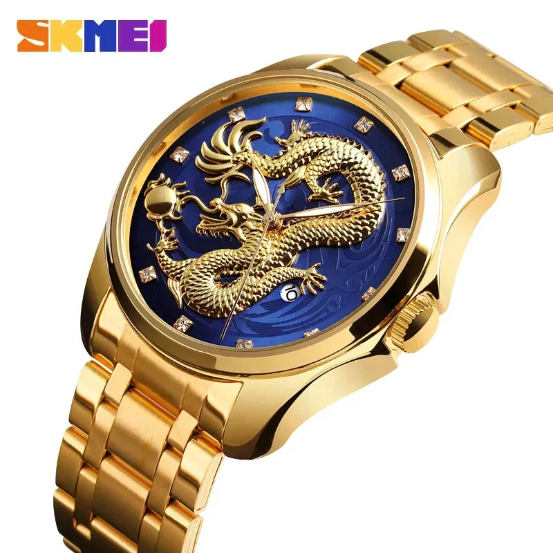 Gold Dragon Luxury Fashion Casual Watch for Men